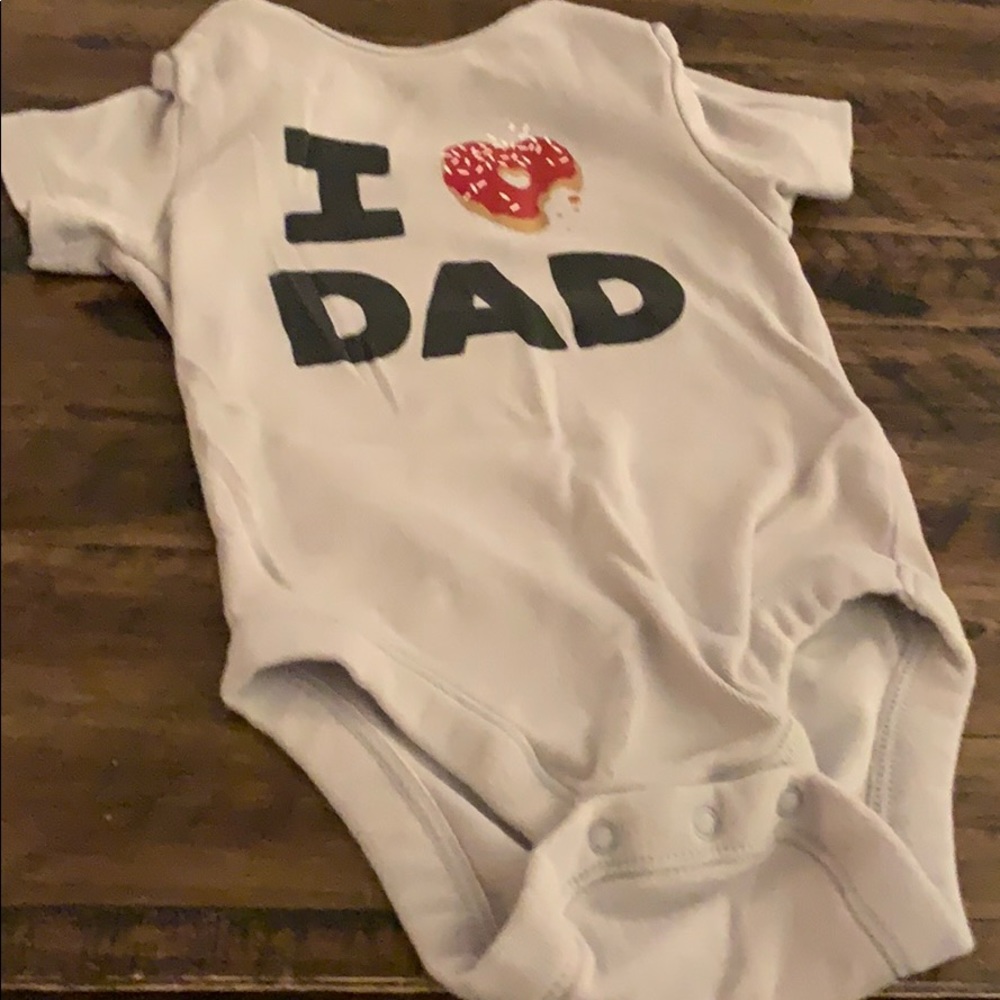 I Love Dad Donut Onesie 18-24M